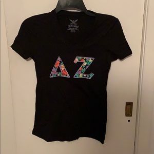ΔΖ Floral Letter V-Neck